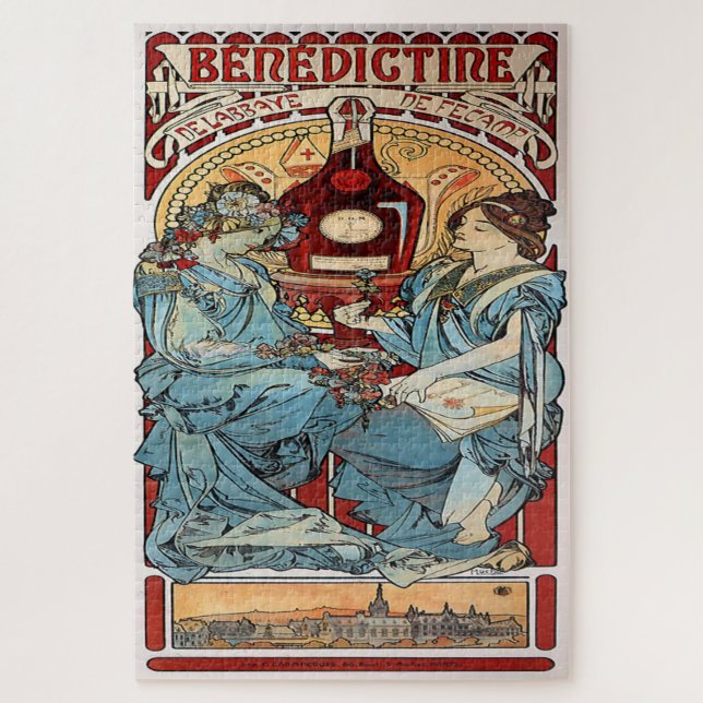 Quebra-cabeça Bénédictine por Alphonse Mucha (Vertical)