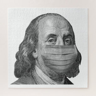 Quebra-cabeça Benjamin Franklin na máscara