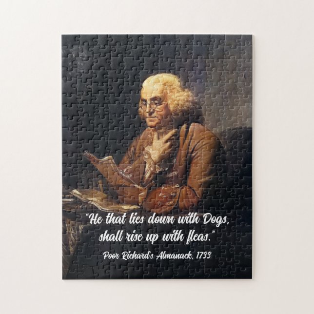 Quebra-cabeça Benjamin Franklin Quote - Customize Jigsaw Puzzle (Vertical)