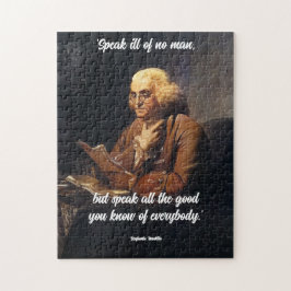 Quebra-cabeça Benjamin Franklin Quote -Customize Quote
