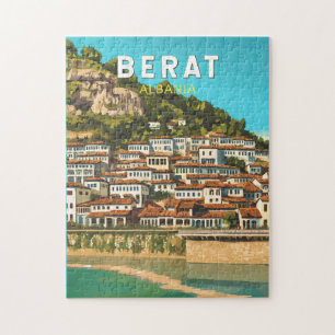 Quebra-cabeça Berat Albânia Viagem Art Vintage