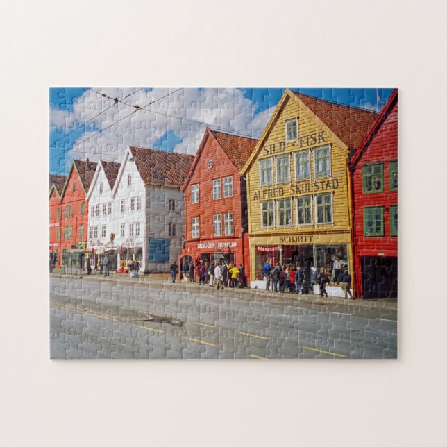 Quebra-cabeça Bergen, Noruega 252-pc (Horizontal)