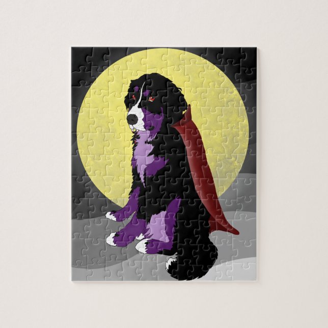 Quebra-cabeça Bernese Mountain Dog Halloween (Vertical)