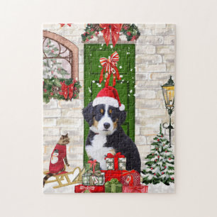 Quebra-cabeça Bernese Mountain Dog Natal