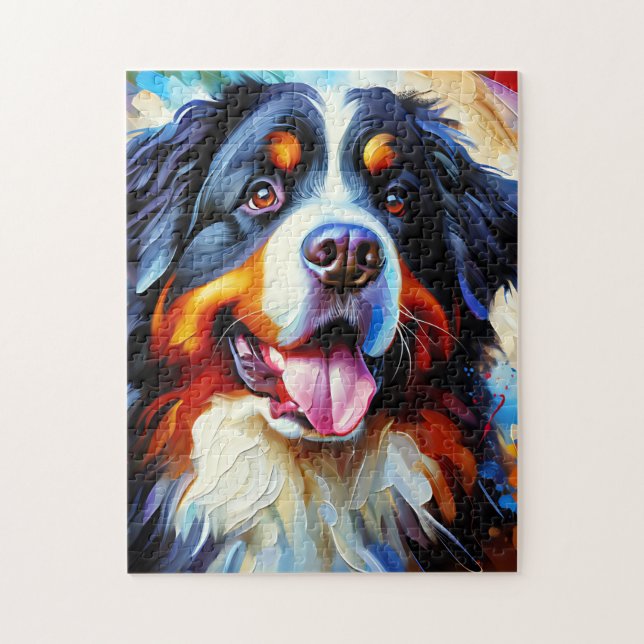 Quebra-cabeça Bernese Mountain Dog Retrait Acrylic Art Impressão (Vertical)