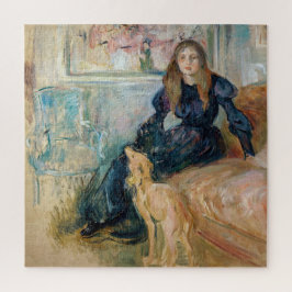 Quebra-cabeça Berthe Morisot - Julie e o seu Greyhound Laerte