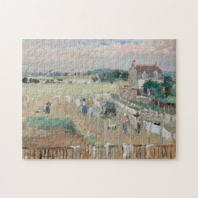 Quebra-cabeça Berthe Morisot - Pendurando a Roupa para Secar (Horizontal)