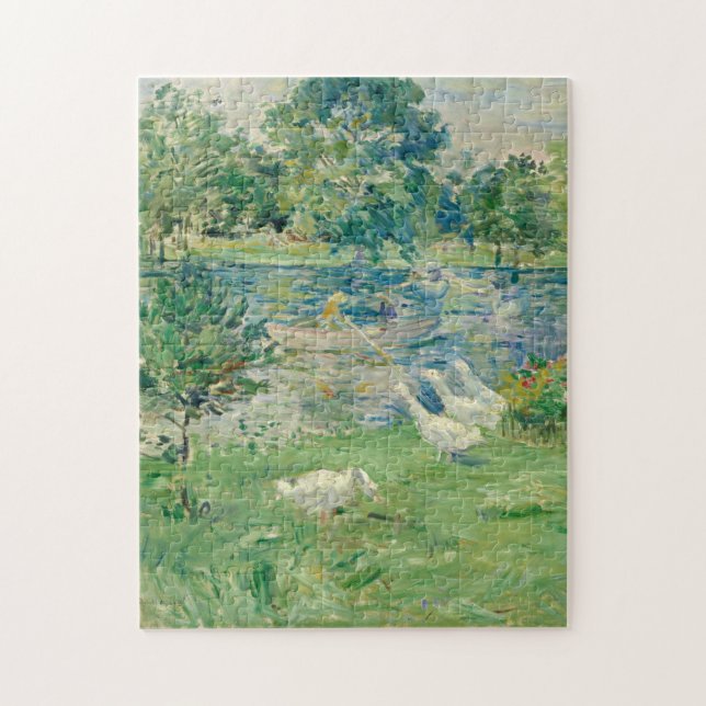 Quebra-cabeça Berthe Morisot - Rapariga Num Barco Com Gansos (Vertical)