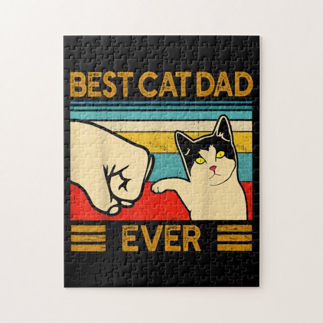 Quebra-cabeça Best Cat Dad Ever Funny Cat Daddy (Vertical)