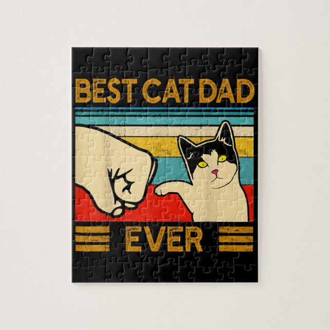 Quebra-cabeça Best Cat Dad Ever Funny Cat Daddy (Vertical)