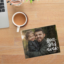 Quebra-cabeça Best Dad ever Photo Father's Day Gift Daughter