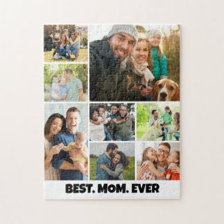 Quebra-cabeça Best Mom Ever – 8 Photo Collage Frame Template