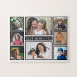 Quebra-cabeça Best Mom Ever 8 Photo Collage Jigsaw Puzzle<br><div class="desc">Multi photo collage puzzle personalized with 8 pictures and 'Best Mom Ever' typography makes it an unique gift for mom.</div>