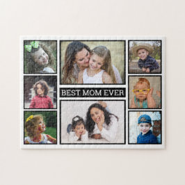 Quebra-cabeça Best Mom Ever 8 Photo Collage Jigsaw Puzzle