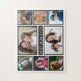 Quebra-cabeça Best Mom Ever 8 Photo Collage Jigsaw Puzzle