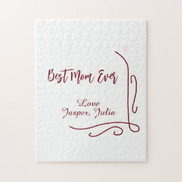 Quebra-cabeça Best mom ever red love Spanish border stylish 