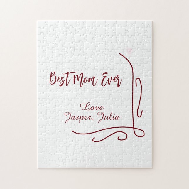 Quebra-cabeça Best mom ever red love Spanish border stylish  (Vertical)