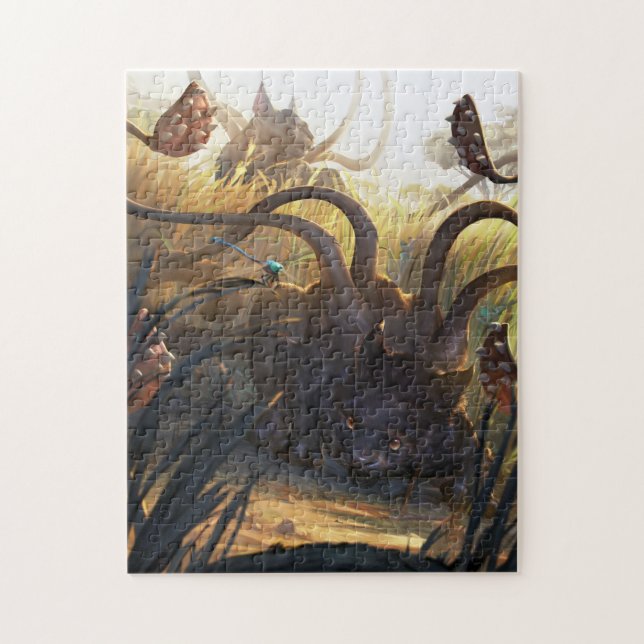 Quebra-cabeça Bestiário do bebê - gatinho da fase (Vertical)