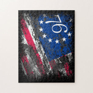 Quebra-cabeça Betsy Ross Flag 1776 Patriótico 4 de julho