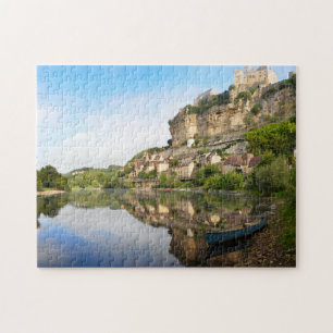 Quebra-cabeça Beynac-e-Cazenac e do rio de Dordogne serra de