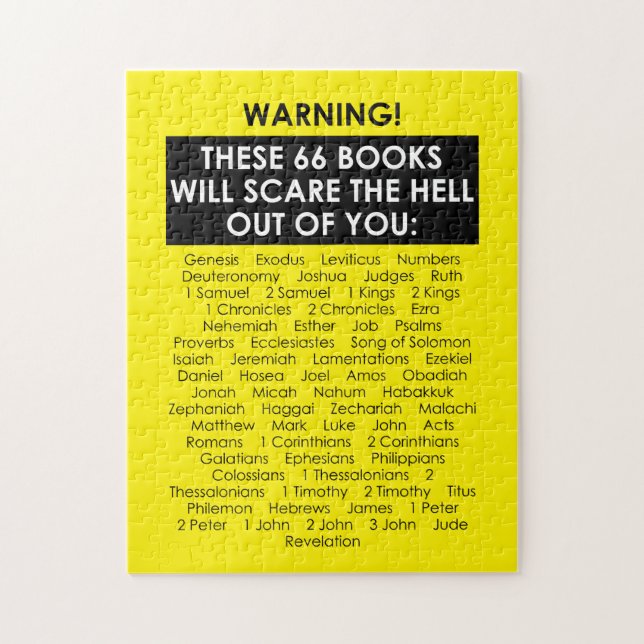 Quebra-cabeça Bíblia Book List Assusta O Fundão Cristão (Vertical)