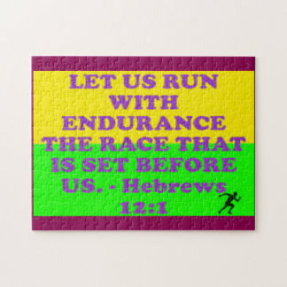 Quebra-cabeça Bíblia verso dos hebraicos 12:1.