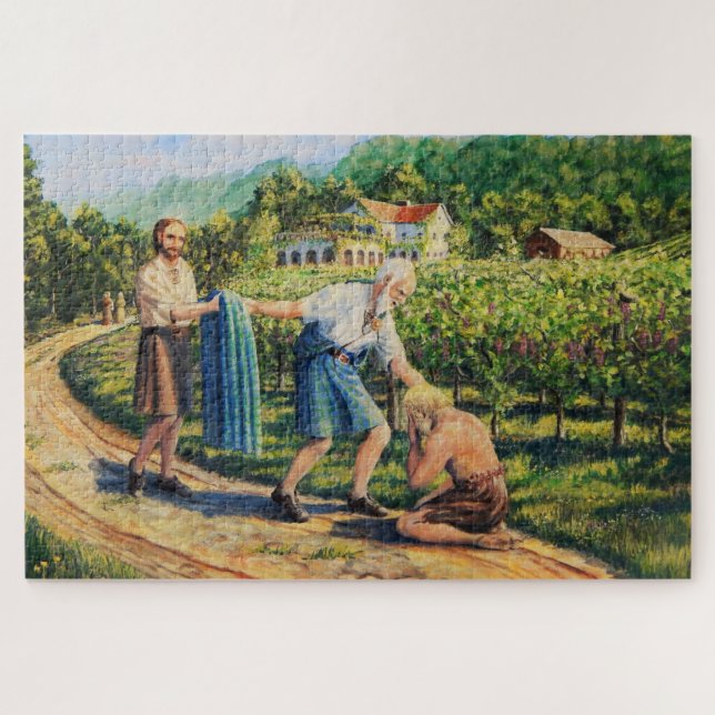 Quebra-cabeça Bíblico, Escritural, O Filho Prodígio, vinhedo (Horizontal)
