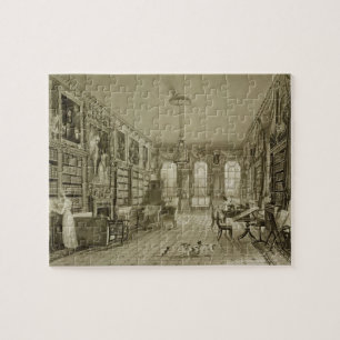 Quebra-cabeça Biblioteca como a sala de estar, parque de