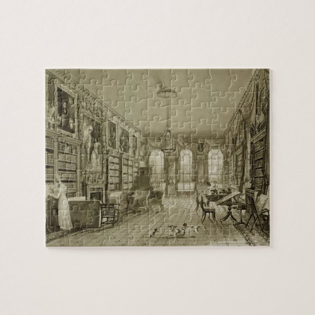 Quebra-cabeça Biblioteca como a sala de estar, parque de (Horizontal)