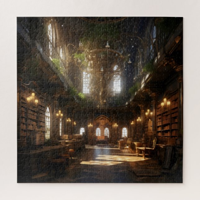 Quebra-cabeça Biblioteca de fantasia (Vertical)