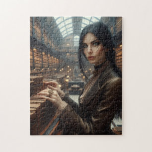 Quebra-cabeça Biblioteca Linda Steampunk