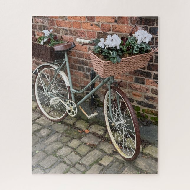 Quebra-cabeça Bicicleta com Cestas de Flores em Vila Inglesa (Vertical)