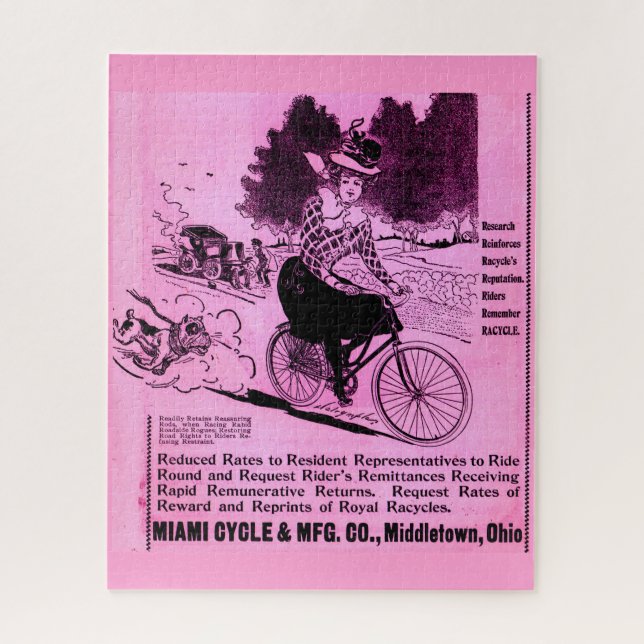 Quebra-cabeça Bicicleta da década de 1890 e A Corrida (Vertical)