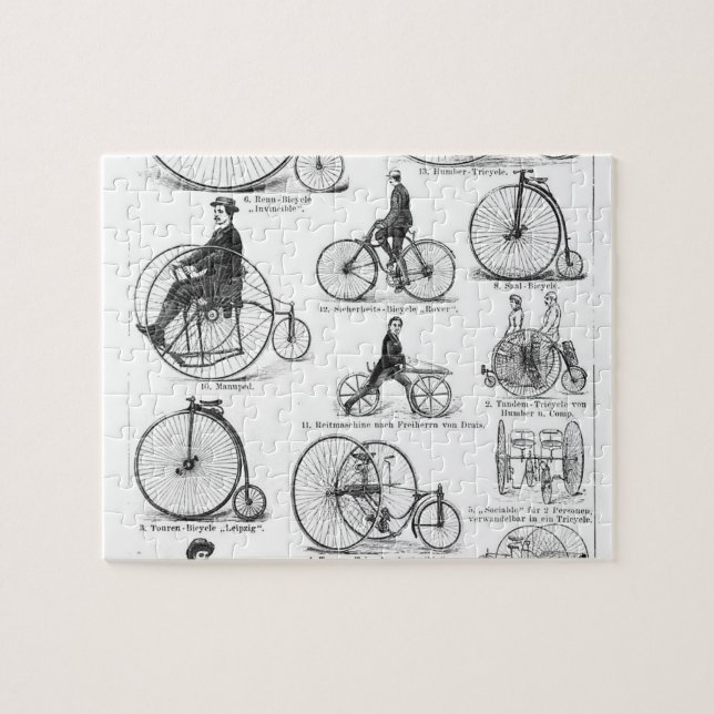 Quebra-cabeça Bicicleta de Roda Alta Penny Farthing (Horizontal)