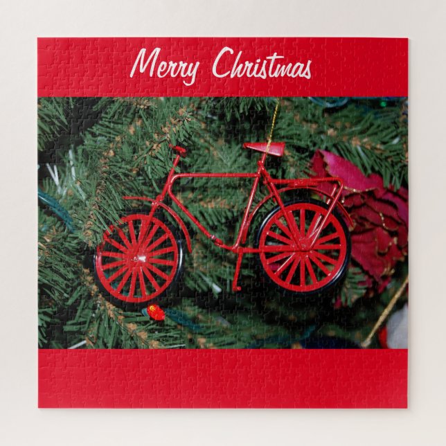 Quebra-cabeça Bicicleta em Árvore de Natal (Vertical)