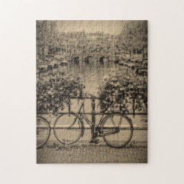 Quebra-cabeça Bicicletas & canais - Amsterdão clássica -