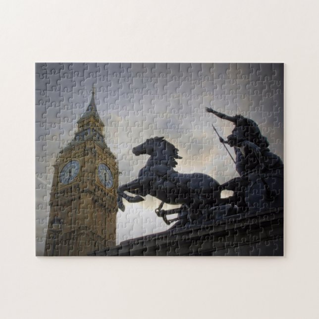 Quebra-cabeça Big Ben - Boadicea Statue - Londres - 11x14 -252 p (Horizontal)