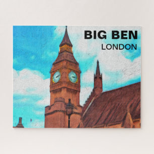 Quebra-cabeça Big Ben Clock Tower em Londres Oil Painting 