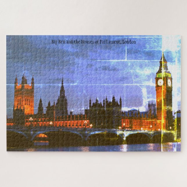 Quebra-cabeça Big Ben e as Casas do Parlamento, Londres (Horizontal)