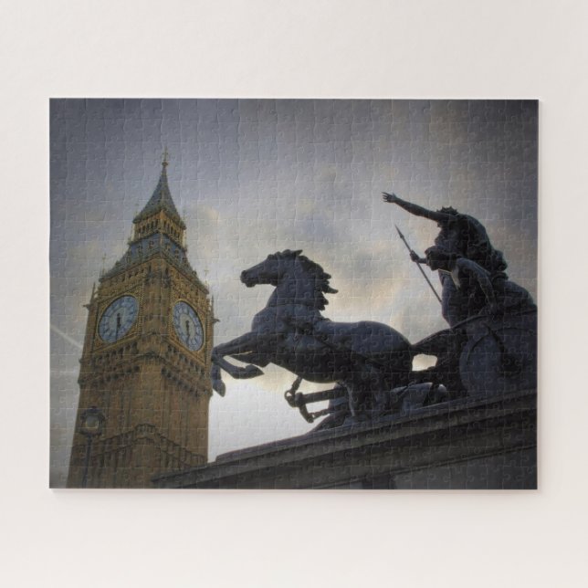 Quebra-cabeça Big Ben - estátua Londres de Boadicea - 16x20 - PC (Horizontal)