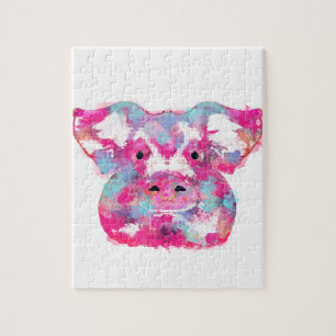 Quebra-cabeça Big pink pig dirty ego