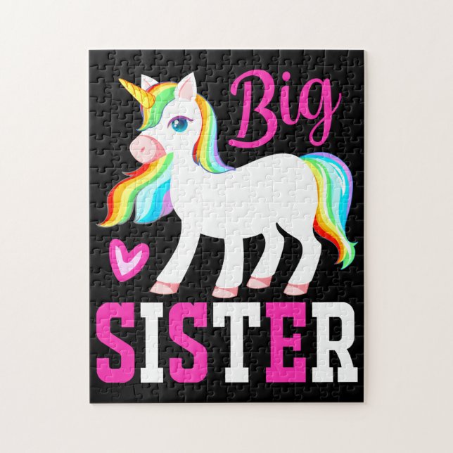 Quebra-cabeça Big Sister Magical Unicorn com Rainbow Mane & Tail (Vertical)