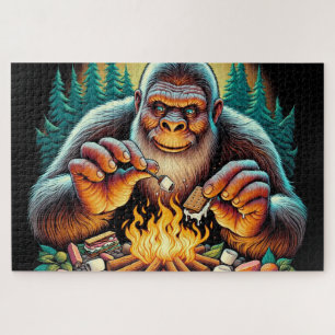 Quebra-cabeça Bigfoot e Campfire S’mores, Bigfoot Campfire