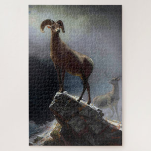 Quebra-cabeça Bighorn Sheep, Albert Bierstadt