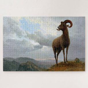 Quebra-cabeça Bighorn Sheep, Albert Bierstadt