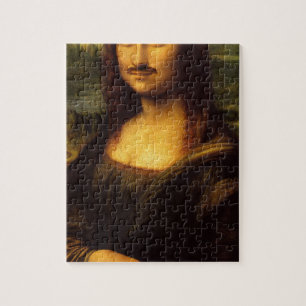 Quebra-cabeça bigode de mona lisa