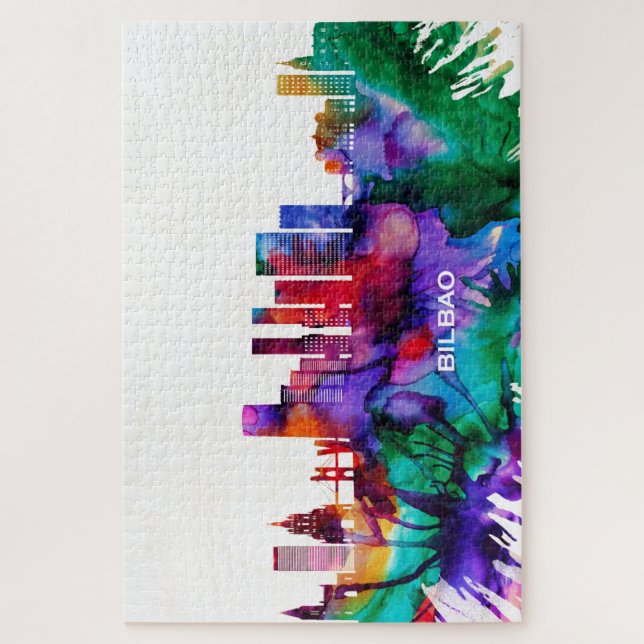 Quebra-cabeça Bilbao Skyline (Vertical)