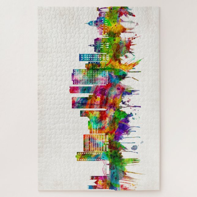 Quebra-cabeça Binghamton New York Skyline (Vertical)