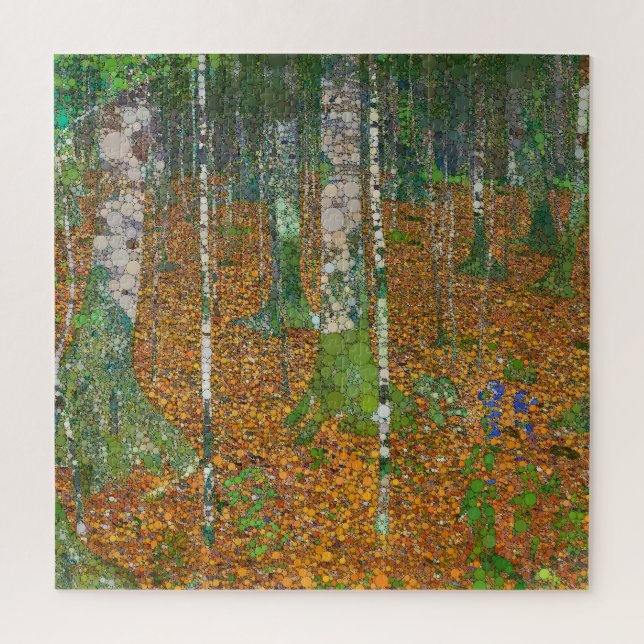 Quebra-cabeça Birch Forest por After Gustav Klimt (Vertical)