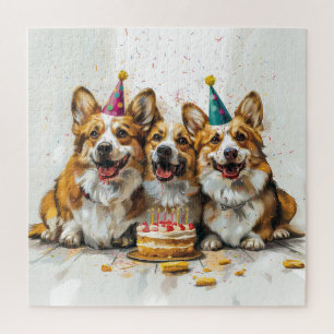 Quebra-cabeça Birthday Pembroke Welsh Corgi Cães